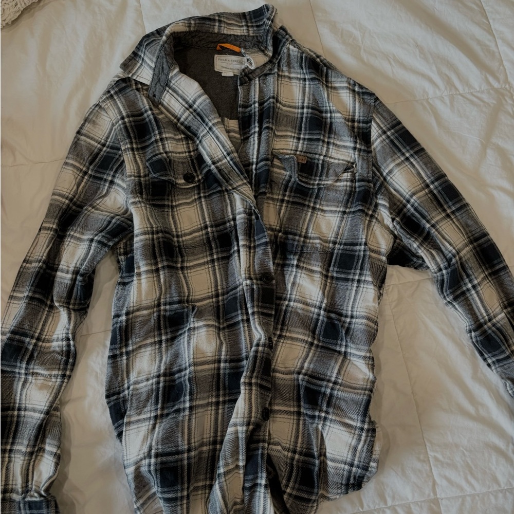 black and white flannel